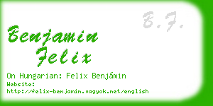 benjamin felix business card
