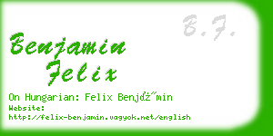 benjamin felix business card